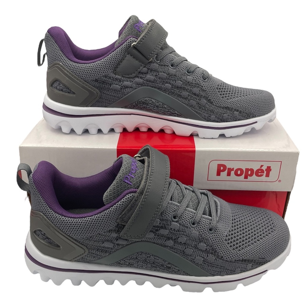 PROPET Axial mesh orthotic lightweight comfy gray sneakers women’s Size 8 1/2 - Picture 2 of 15